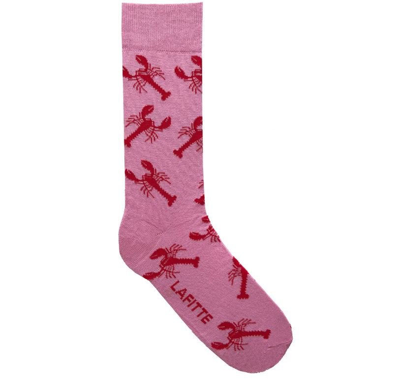 Crayfish Pink Patterned Sock | Lafitte | Socks For Him &amp; For Her | Thirty 16 Williamstown