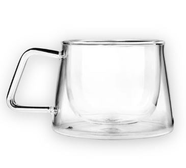 Two Double Walled Glass Tea Cups - Square Handle9330174004247 | Tea Tonic | Tea &amp; Accessories | Thirty 16 Williamstown