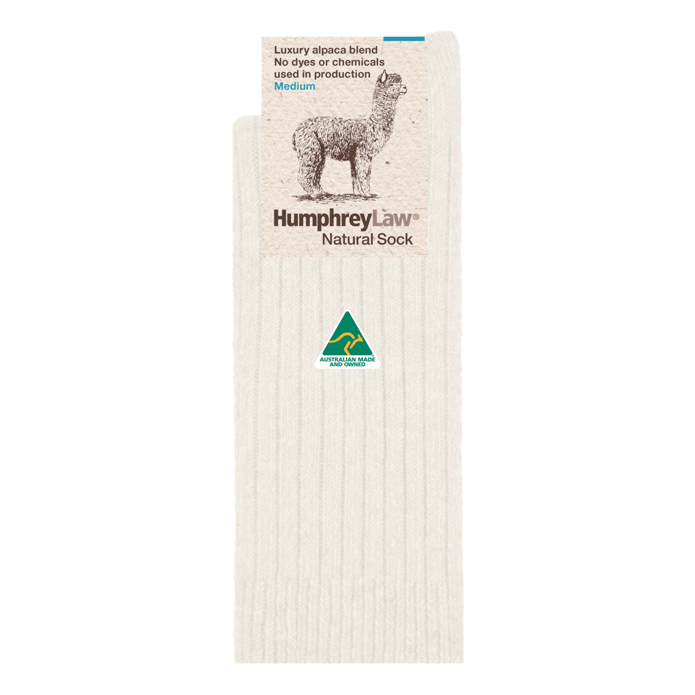 Alpaca Health Sock® - Natural | Humphrey Law | Socks For Him & For Her | Thirty 16 Williamstown
