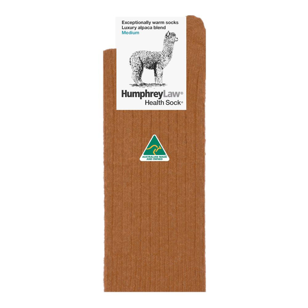 Alpaca Health Sock® - Nutmeg | Humphrey Law | Socks For Him & For Her | Thirty 16 Williamstown