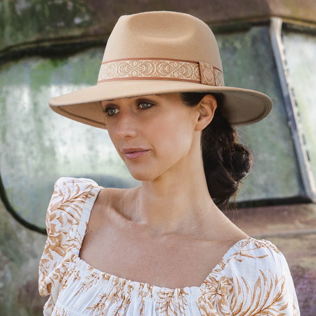 Avoriaz Fedora Wool Felt Hat - Sand | Tina M | Winter Hats | Thirty 16 Williamstown