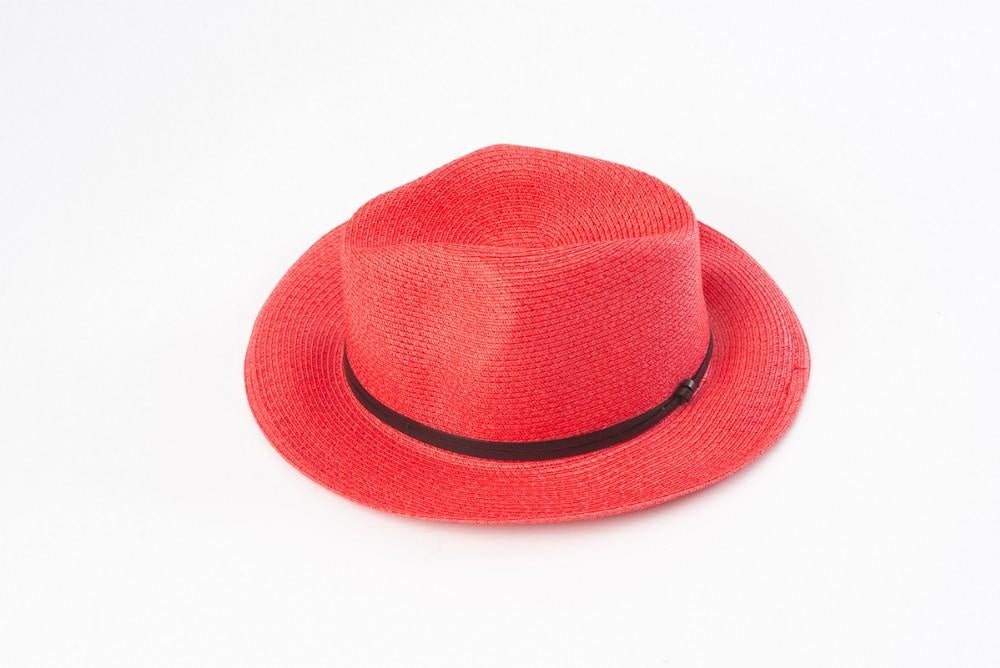 Borsalino hat with leather strap - Red | French Bazaar | Hats, Scarves & Gloves | Thirty 16 Williamstown