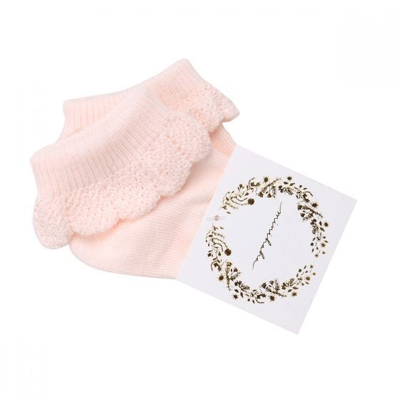 Drop Needle Socks Pale Pink | Minihaha | Baby &amp; Toddler Socks &amp; Tights | Thirty 16 Williamstown