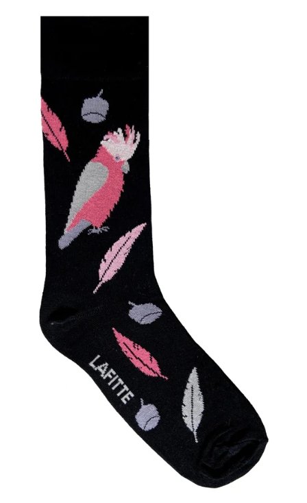 Galah Black Patterned Socks | Lafitte | Socks For Him &amp; For Her | Thirty 16 Williamstown