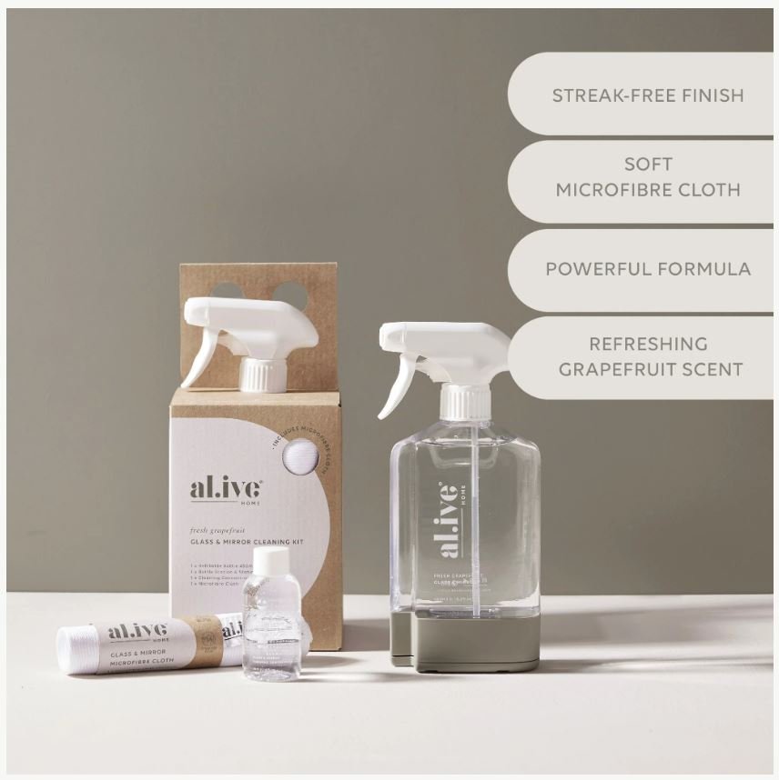 Glass &amp; Mirror Cleaning Kit | Al.ive Body | At The Sink | Thirty 16 Williamstown