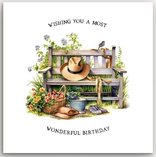 Greeting Card - Garden Bench | Basically Paper | Greeting Cards | Thirty 16 Williamstown