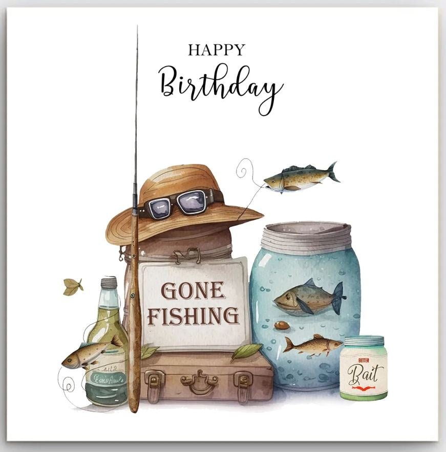 Greeting Card - Gone Fishing | Basically Paper | Greeting Cards | Thirty 16 Williamstown