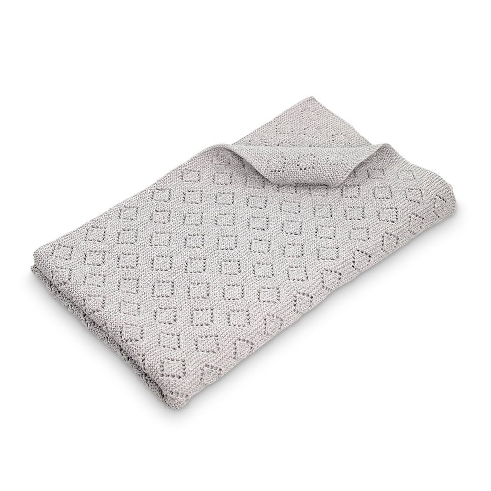 Milo Diamond Knit Baby Blanket - Grey | DLUX | Bedding, Blankets & Swaddles | Thirty 16 Williamstown