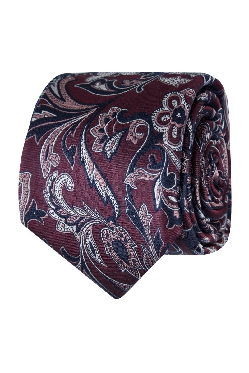 Paisley Silk Tie - Red | Abelard | Men's Accessories | Thirty 16 Williamstown