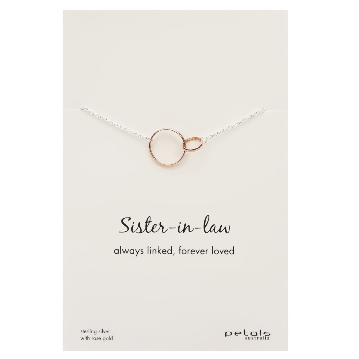 Sister-in-law Necklace - Silver & Rose Gold | Petals | Jewellery | Thirty 16 Williamstown