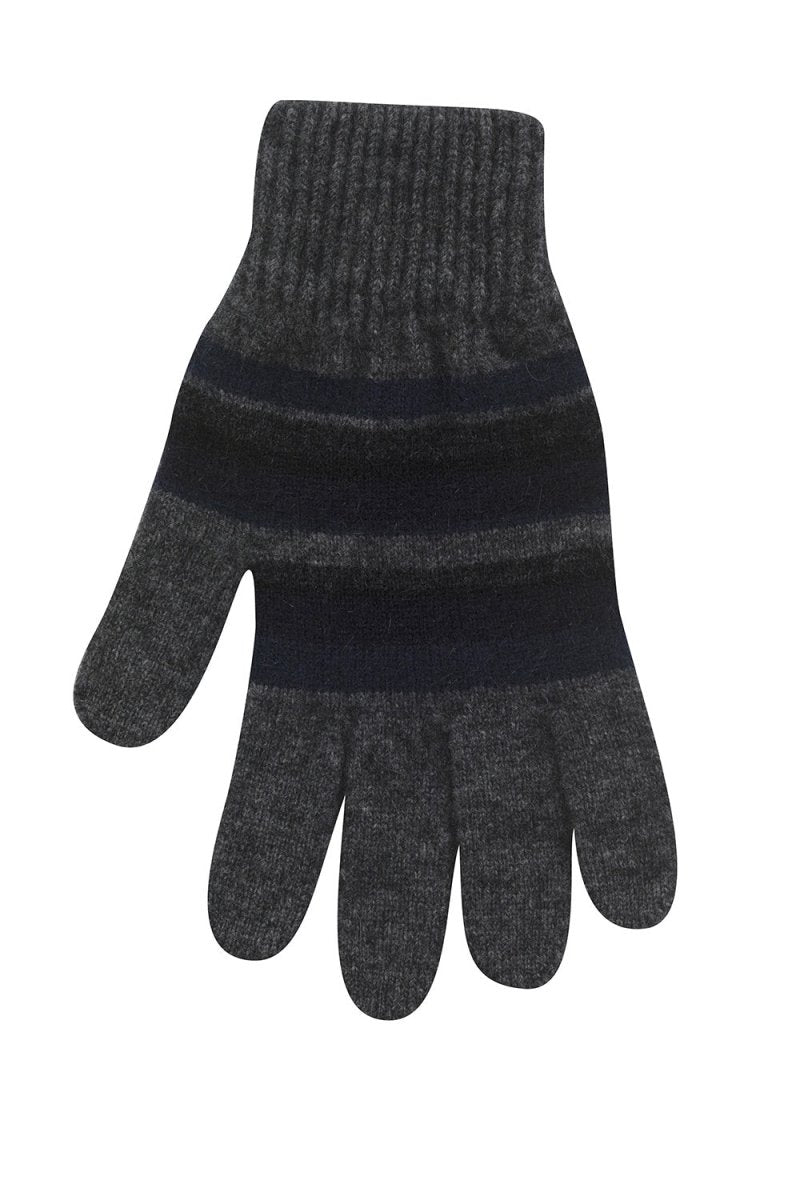 Striped Gloves- Graphite | Native World | Hats, Scarves, Gloves, Boxers & Socks | Thirty 16 Williamstown