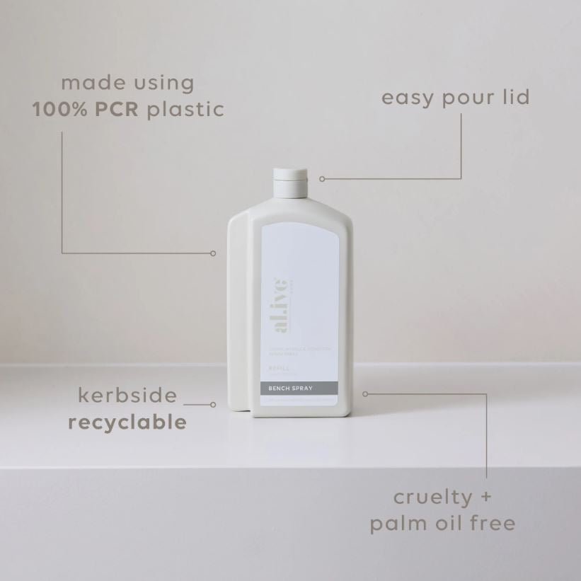 1 LT Bench Spray REFILL - Lemon Myrtle &amp; Honeydew | Al.ive Body | At The Sink | Thirty 16 Williamstown