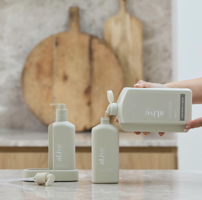 1 LT Dishwash Liquid REFILL - Lemon & Pomegranate | Al.ive Body | At The Sink | Thirty 16 Williamstown