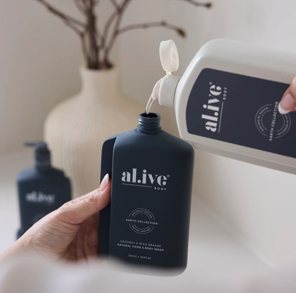 1 LT Hand & Body Wash REFILL - Coconut & Wild Orange | Al.ive Body | Body Lotion & Wash | Thirty 16 Williamstown