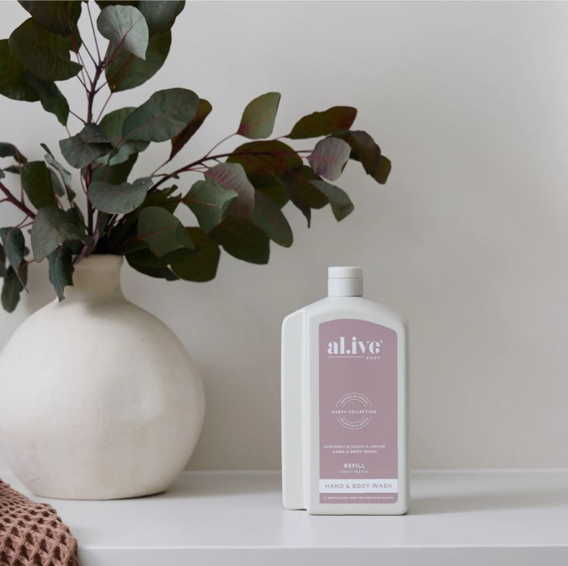 1 LT Hand & Body Wash REFILL - Raspberry Blossom & Juniper | Al.ive Body | Body Lotion & Wash | Thirty 16 Williamstown
