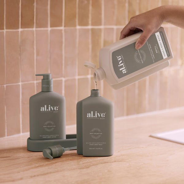1 LT Hand &amp; Body Wash REFILL - Willow Gum &amp; Lemon Myrtle | Al.ive Body | Body Lotion &amp; Wash | Thirty 16 Williamstown