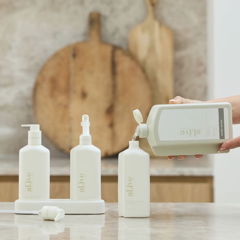 1 LT Hand Wash REFILL - Lemon Myrtle & Honeydew | Al.ive Body | At The Sink | Thirty 16 Williamstown