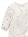 2 Piece Zip Growsuit - Cherry Blossom Print | Purebaby | Baby &amp; Toddler Growsuits &amp; Rompers | Thirty 16 Williamstown