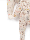 2 Piece Zip Growsuit - Farm Animal Print | Purebaby | Baby &amp; Toddler Growsuits &amp; Rompers | Thirty 16 Williamstown
