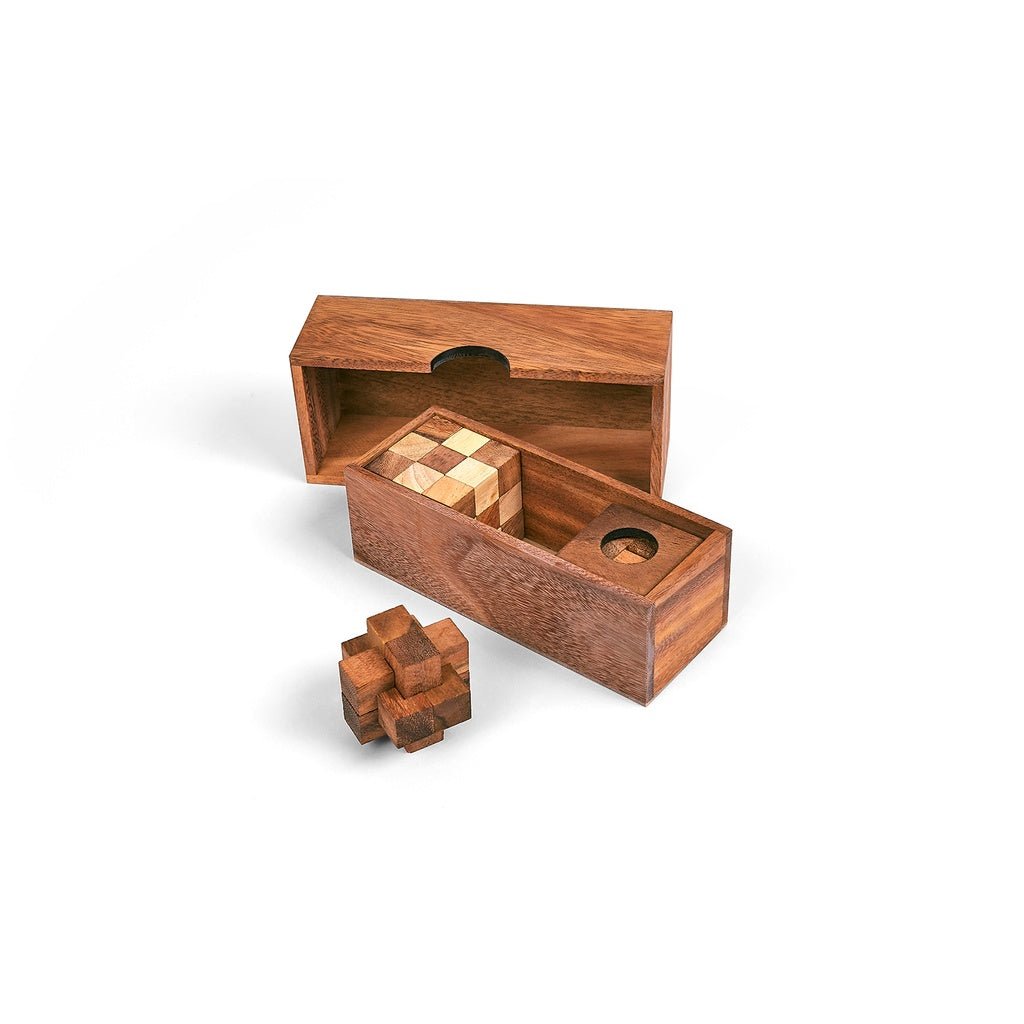 3 Puzzles In A Wooden Box | Planet Finska | Games & Quizzes | Thirty 16 Williamstown