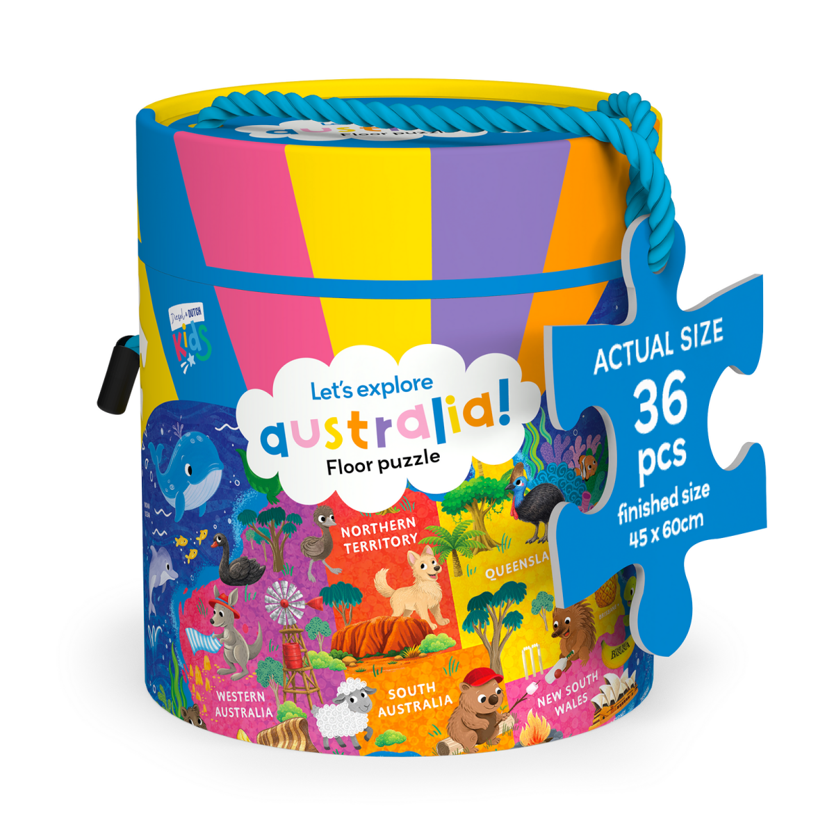 36pc Floor Puzzle: Let's Explore Australia | Diesel & Dutch | Toddler Puzzles & Games | Thirty 16 Williamstown
