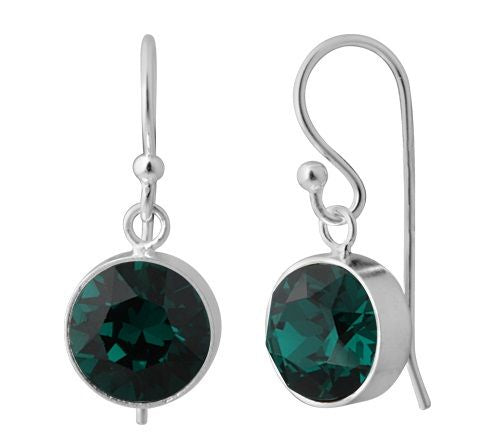 Sterling Silver Swarovski Birthstone Earrings - May