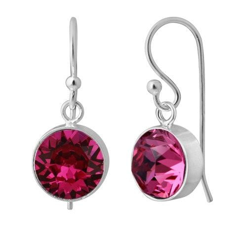 Sterling Silver Swarovski Birthstone Earrings - July