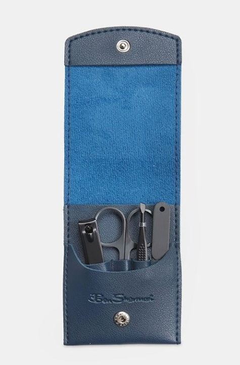 4Pc Stainless Steel Manicure Set - Navy | Ben Sherman | Men&#39;s Accessories | Thirty 16 Williamstown