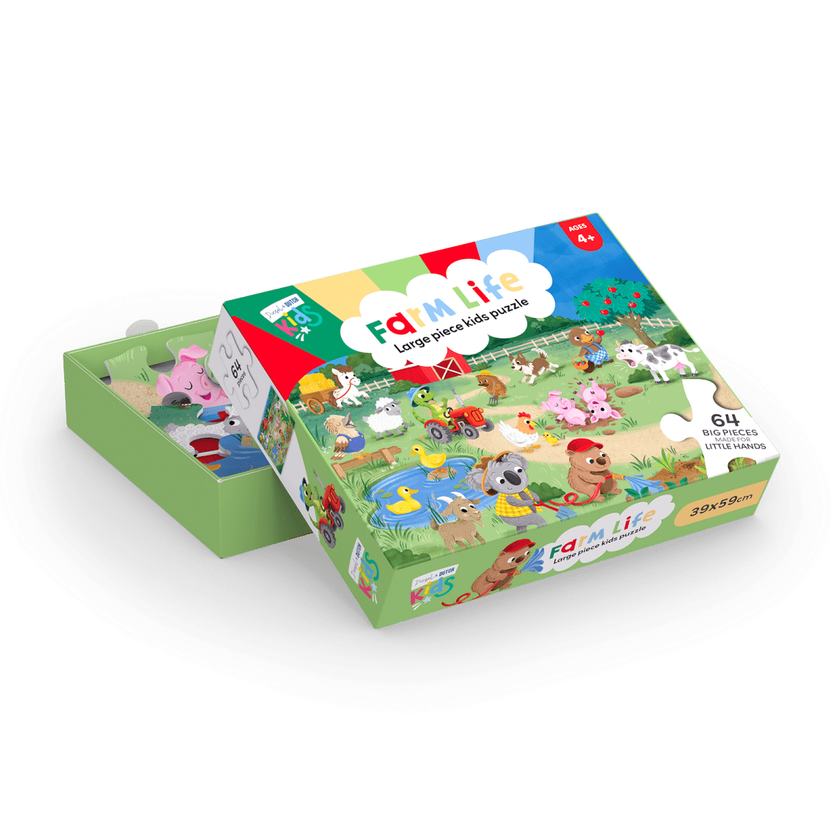 64pc Jigsaw Puzzle: Farm Life | Diesel &amp; Dutch | Toddler Puzzles &amp; Games | Thirty 16 Williamstown