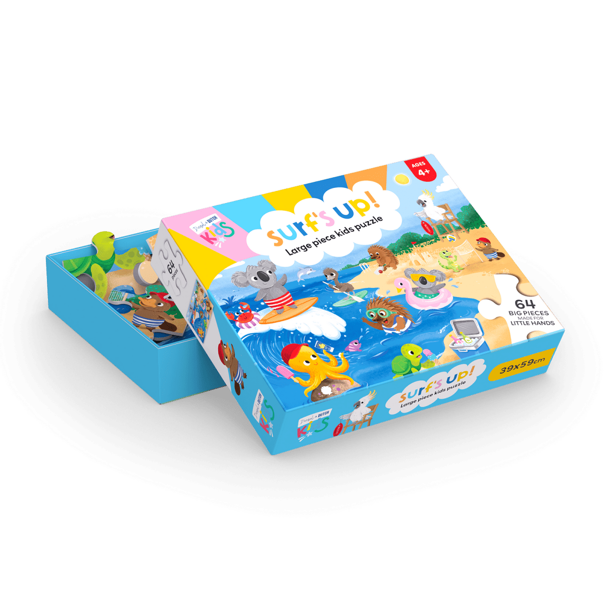 64pc Jigsaw Puzzle: Surf's Up | Diesel &amp; Dutch | Toddler Puzzles &amp; Games | Thirty 16 Williamstown