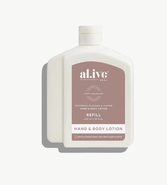 650ml Hand & Body Lotion REFILL - Raspberry & Juniper | Al.ive Body | Body Lotion & Wash | Thirty 16 Williamstown