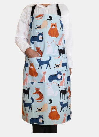 Heavy Drill Apron -  Colourful cats