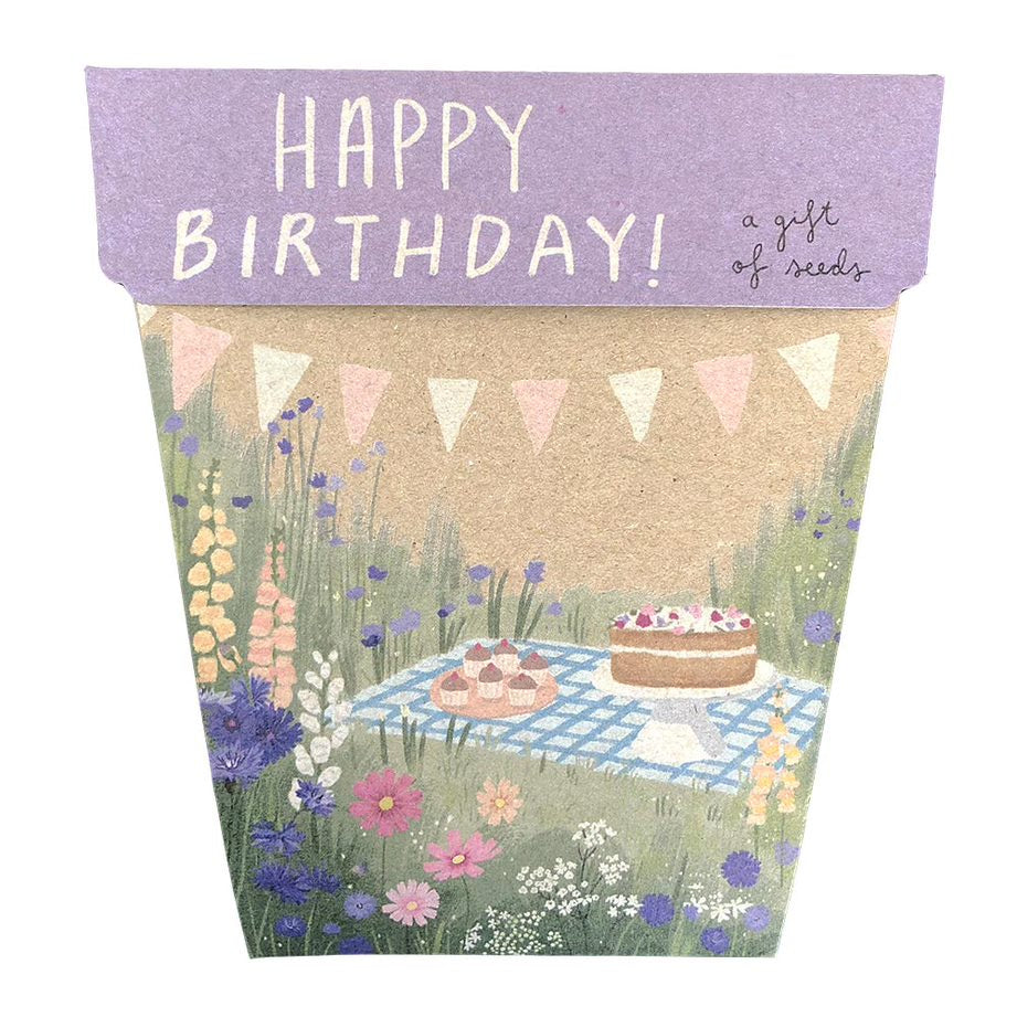 Gift of Seeds Card - Happy Birthday Picnic