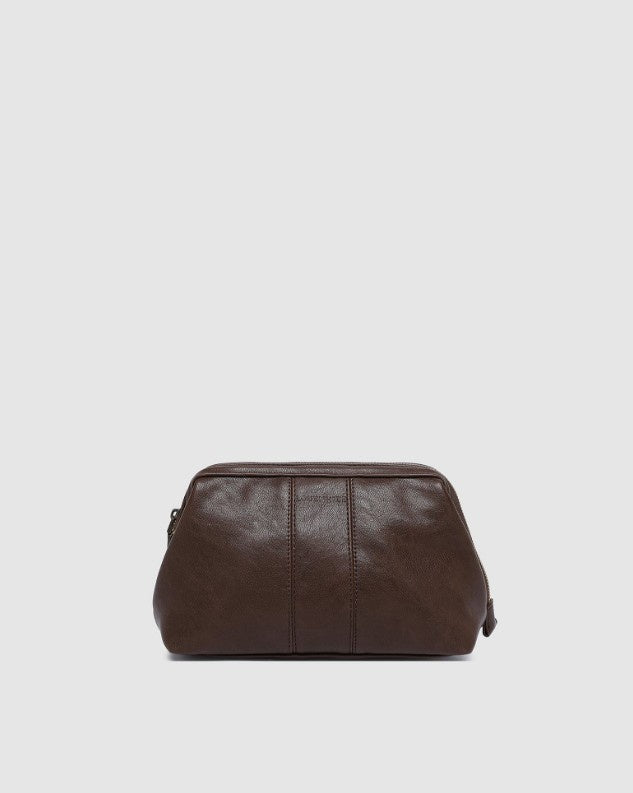 Albie Toiletry Bag - Saddle Chocolate