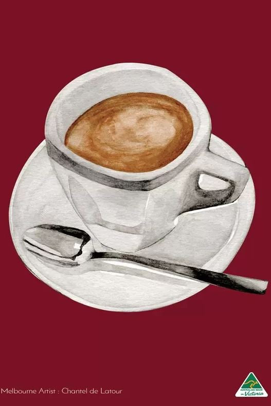 Luxury Non Smear Tea Towel- Cappuccino Burgundy