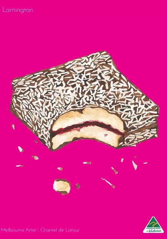 Luxury Non Smear Tea Towel - Lamington Magenta
