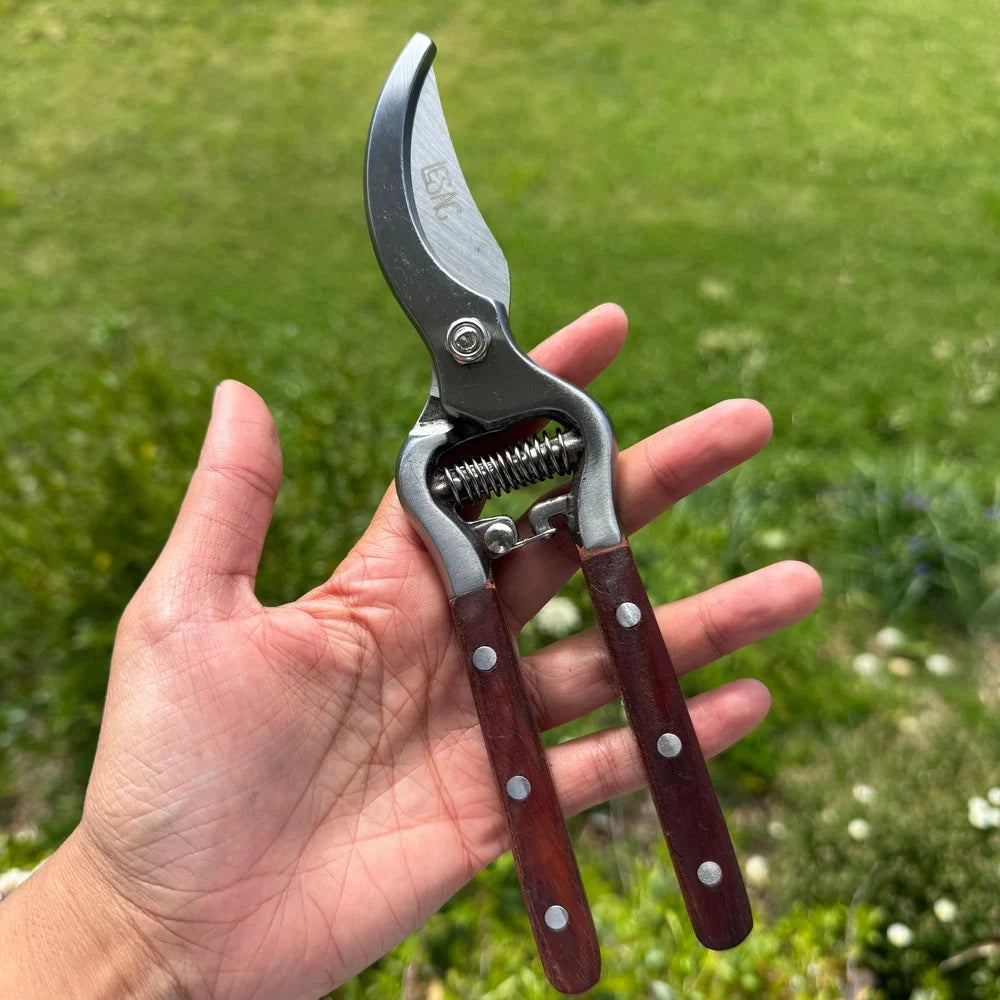 Premium Wooden + Steel Secateurs