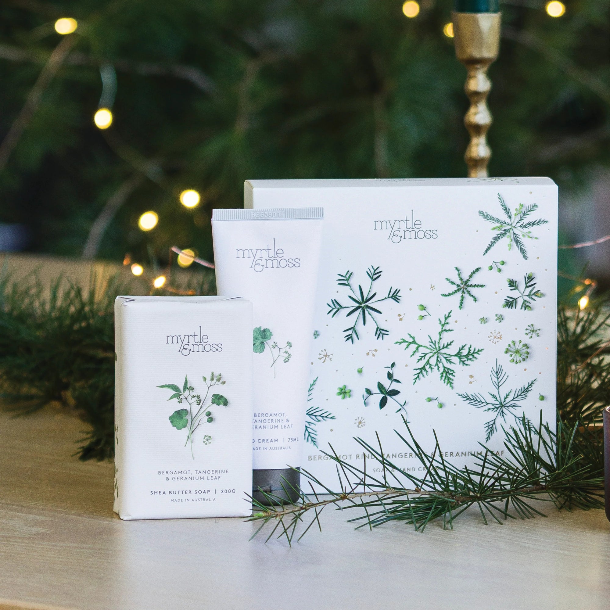 Christmas DUET Hand Cream &amp; Soap - Bergamot Rind Tangerine &amp; Geranium Leaf