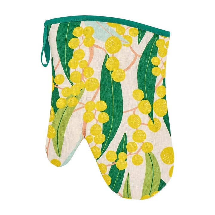 Linen Oven Mitt - Golden Wattle