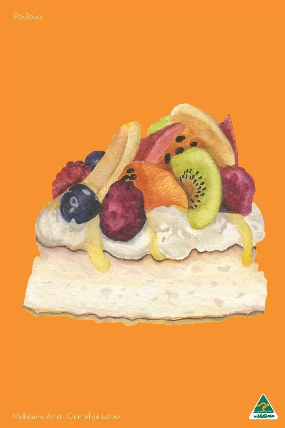 Luxury Non Smear Tea Towel - Pavlova Orange