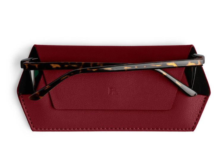 Slimline Glasses Case - Burgundy
