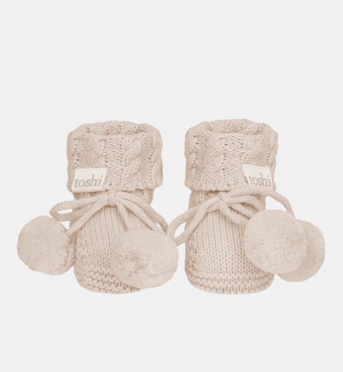 Organic Booties Yummy - Oatmeal