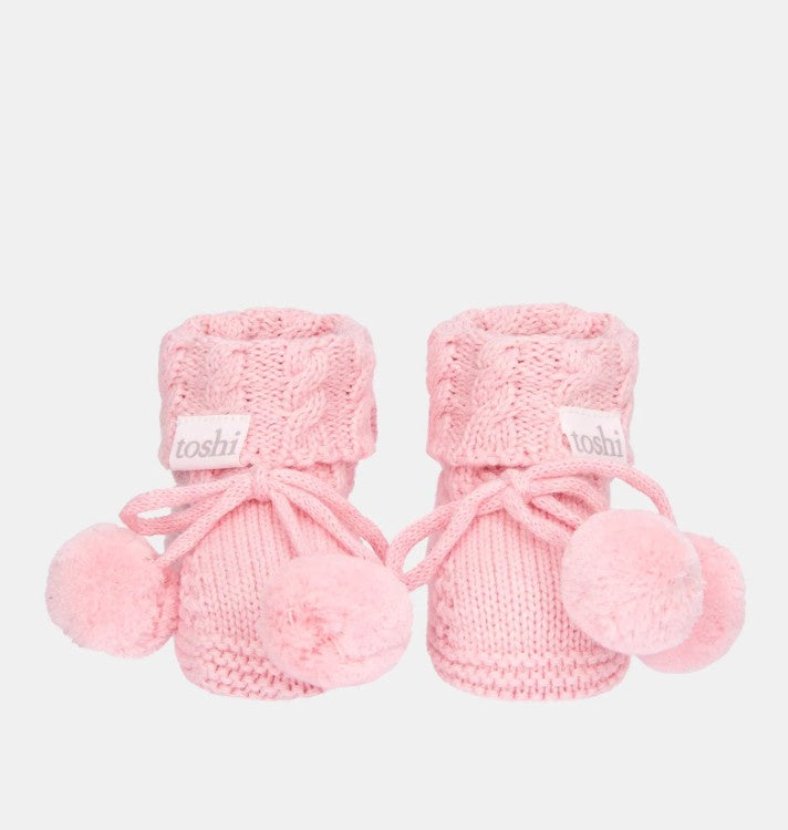 Organic Booties Yummy -  Misty Rose