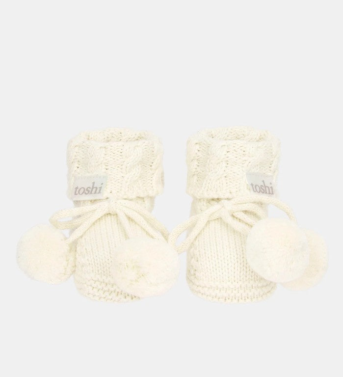 Organic Booties Yummy - Cream