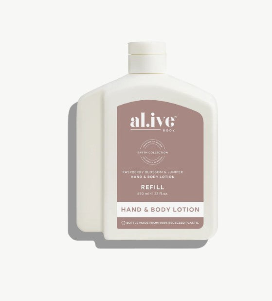 650ml Hand &amp; Body Lotion REFILL  - Raspberry &amp; Juniper