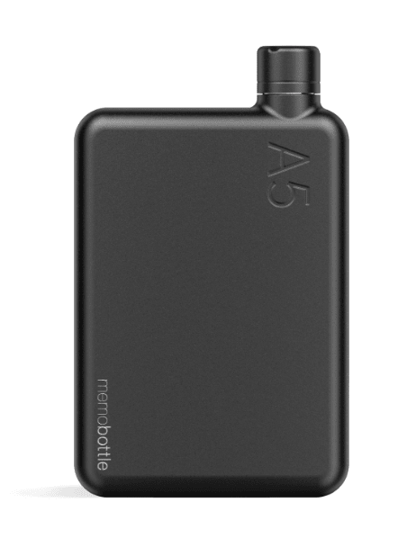 A5 Stainless Steel Memobottle 1080ml /316oz - Black | Memobottle | Drink Bottles | Thirty 16 Williamstown
