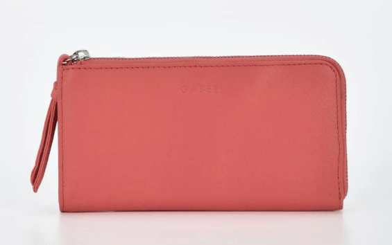 Alina RFID Safe Leather Zip Around Wallet - Coral | Gabee | Coin Purses & Wallets | Thirty 16 Williamstown