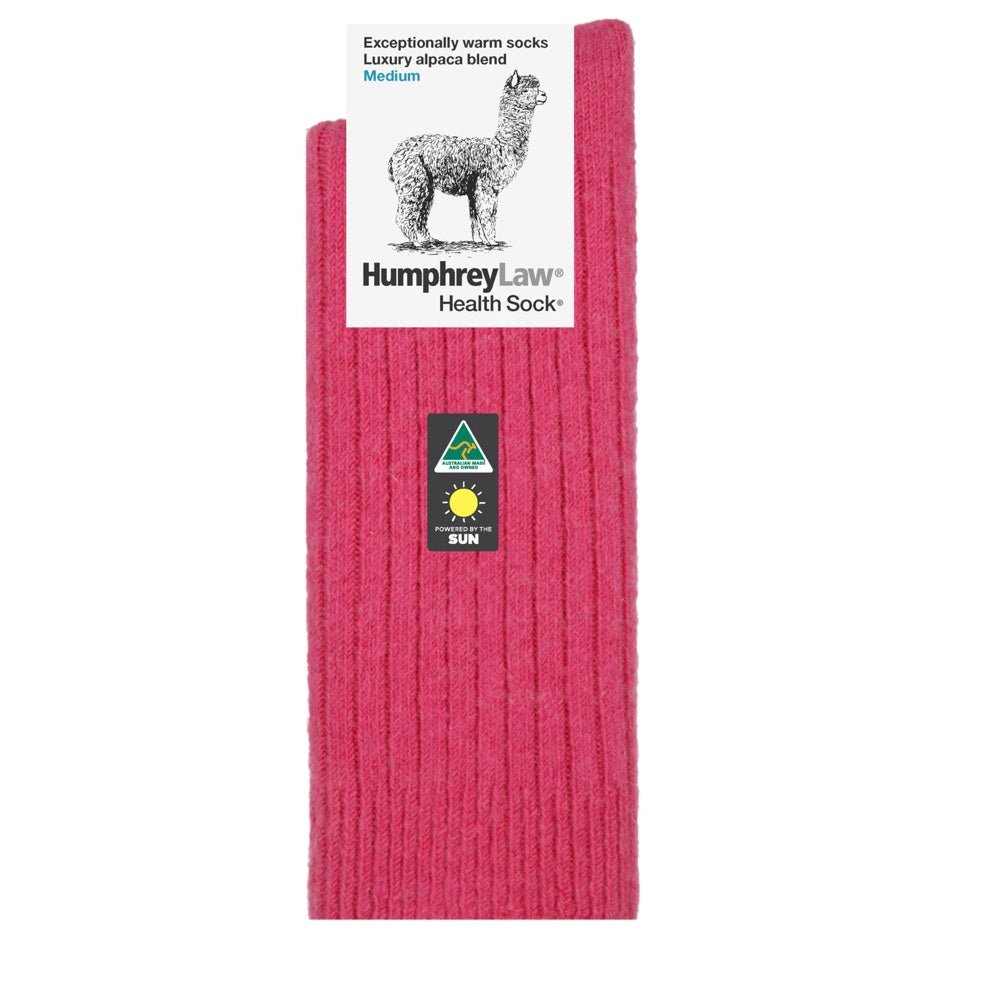 Alpaca Health Sock® - Fuchsia | Humphrey Law | Socks For Him & For Her | Thirty 16 Williamstown