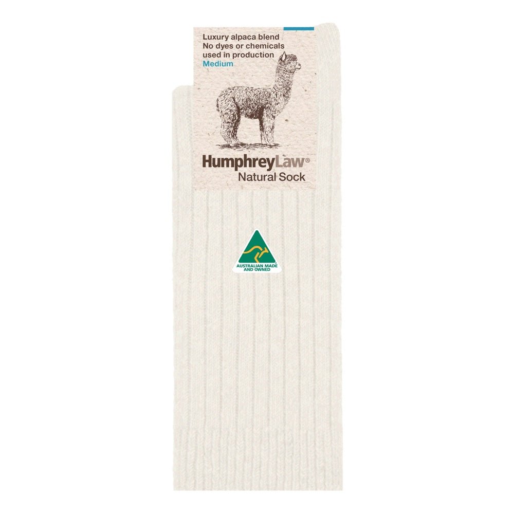 Alpaca Health Sock® - Natural | Humphrey Law | Socks For Him & For Her | Thirty 16 Williamstown