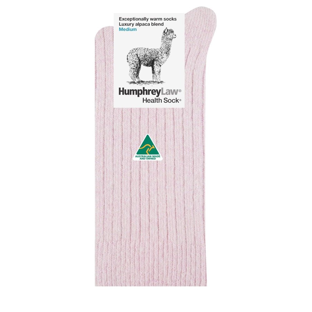 Alpaca Health Sock® - Powder Pink | Humphrey Law | Socks For Her | Thirty 16 Williamstown